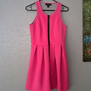 Stylestalker Hot Pink Zip-Front Mini Dress